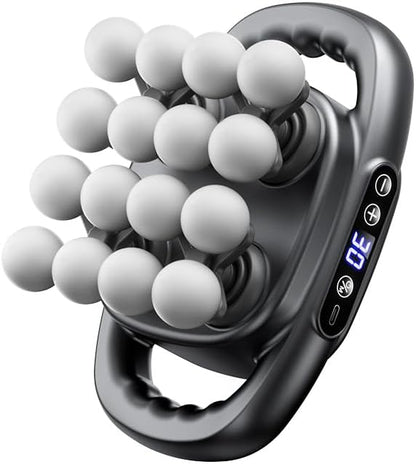 IKG 16 Head Massage Gun Deep Tissue, Body Massage for Back, Shoulders, Neck, Legs, Foot, Massage Gun deep Tissue, Percussion Massager with 3 Modes&30 Intensities Body Muscle Pain Relief, Ideal Gifts