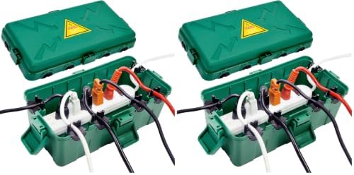 Hrensaw Large Outdoor Electrical Box Waterproof(12.5x8.5x5inch),IP54 Waterproof Outdoor Outlet Covers,Weatherproof Extension Cord Covers Protect Outlet,Plug,Timer,Power Strip,Holiday Light,Black
