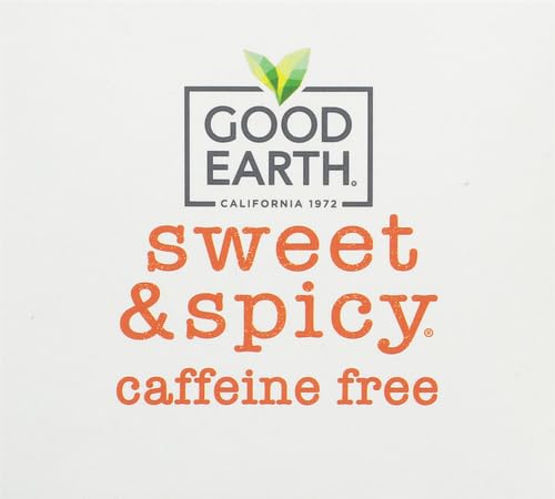 Good Earth Herbal Tea, Sweet & Spicy, Caffeine Free, Packaging May Vary, 18 Count, Pack of 6