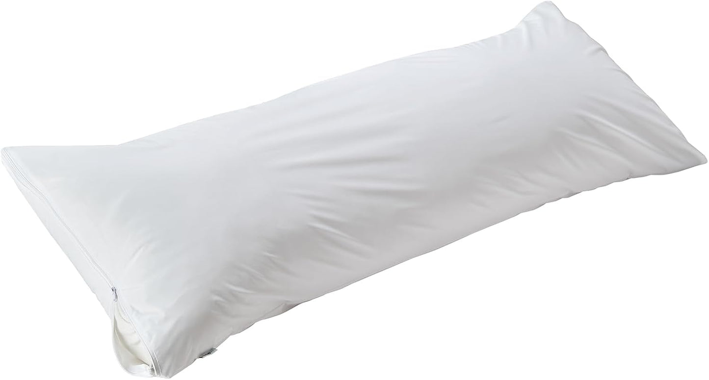 Kingnex 4 Pack Waterproof Down Feather Proof Pillow Protectors with Zipper 20x20 Zippered Pillow Covers for Square Throw Pillow