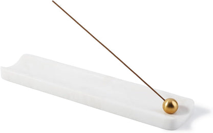 Koville Marble Incense Holder, Incense Holder for Sticks, Incense Sticks Holder Ash Catcher for Meditation Yoga SPA, Natural Stone Incense Burner, Home Table Decor (Grey)