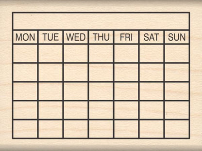 Stamps by Impression Journal, Habit Tracker, Calendar Rubber Stamp 2.25" x 2.75" 6 Row ST 1298