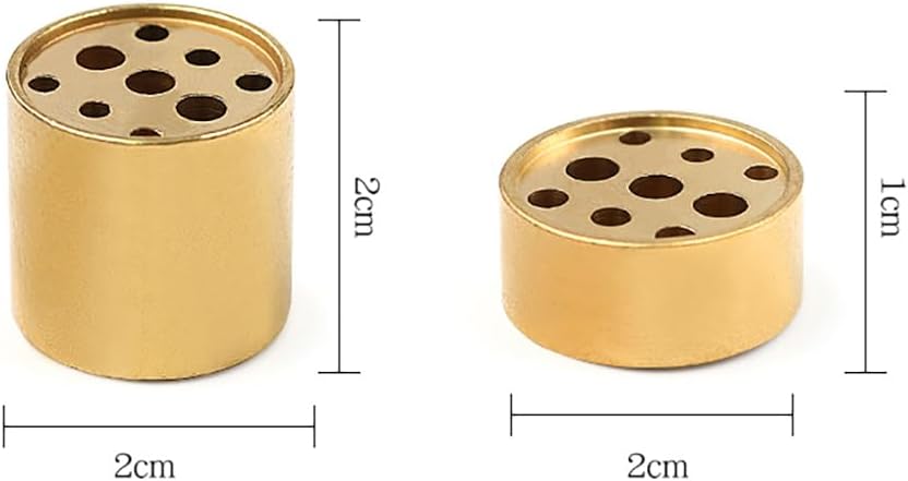 VOSAREA 4pcs Copper Incense Holders, 9-Hole Multi-Hole Incense Stick Bases, Small Retro Copper Burner Accessories for Meditation Room, Yoga Studio & Home Decor