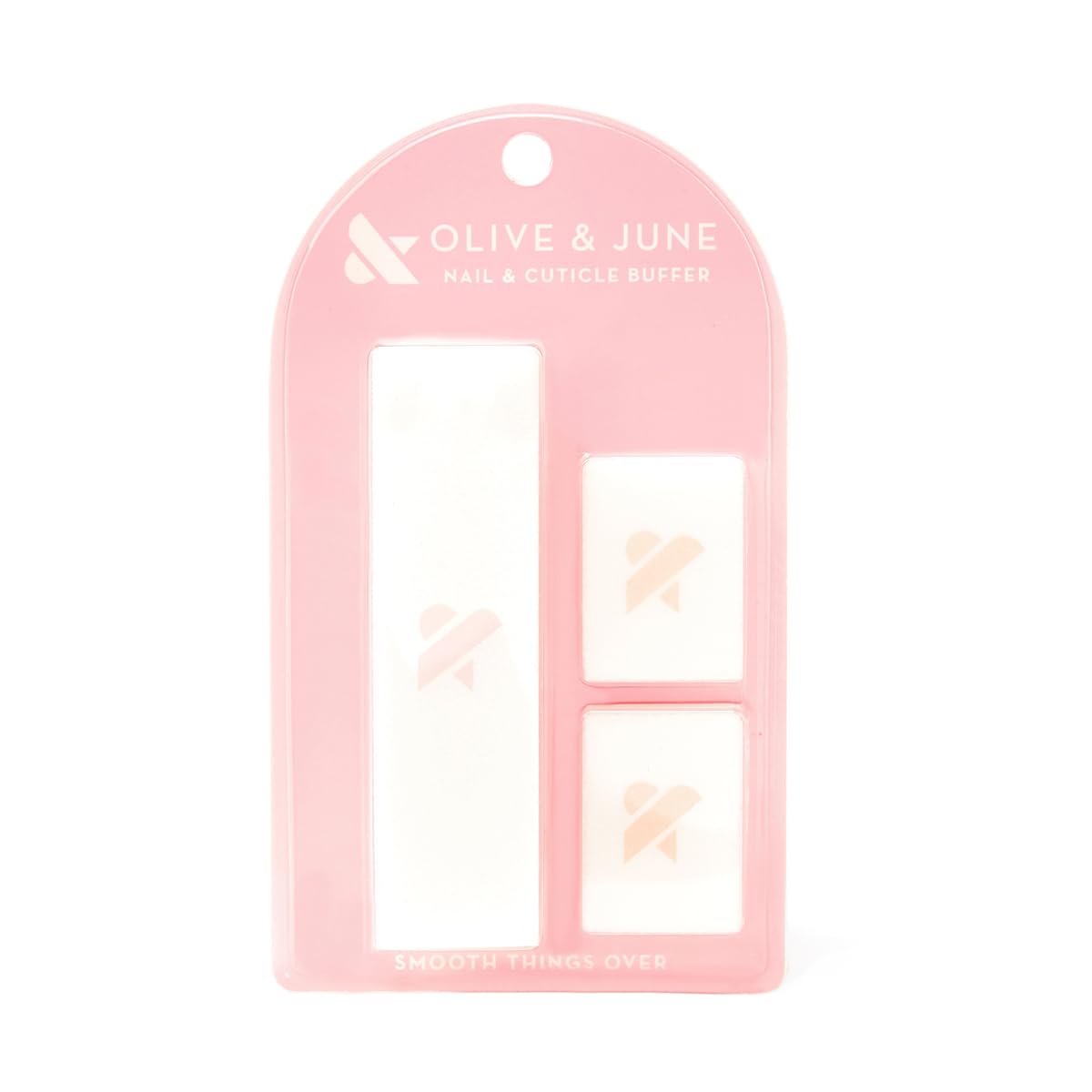 Olive & June Buffer Pack | 1 Full-Size + 2 Mini Nail Buffers for Manicures and Pedicures | Gentle Multi-Grit Buffers for Cuticles, Smoothing & Nail Prep | Salon-Quality Nail Tools for At-Home Use
