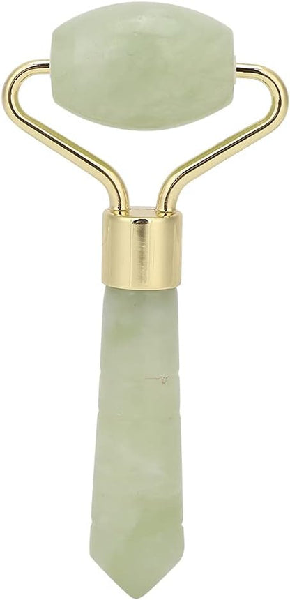 Jade Stone Facial Roller - 3.3x1.6in Face Massager, Mini Handheld Multifunctional Skin Tightening Tool for Face Lifting