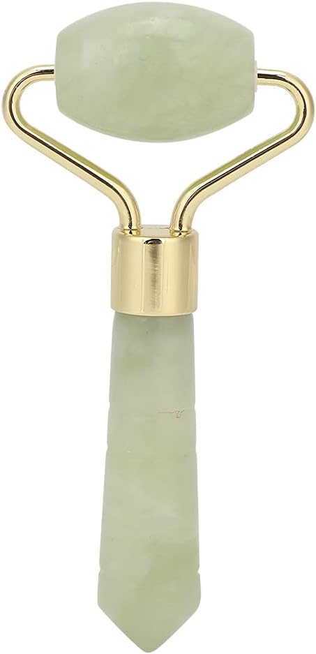 Jade Stone Facial Roller - 3.3x1.6in Face Massager, Mini Handheld Multifunctional Skin Tightening Tool for Face Lifting