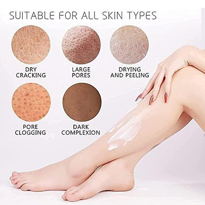 Pedicure Kit Foot Soak Set: Bubble Salt, Sugar Scrub, Massage Mask, Massage Lotion in a Box, 4 Step Foot Spa Kit for Dry Feet, Softens Calluses, Tired Feet（ Lavender) - Colors B