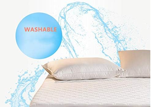 Hani Minna Premium Quilted Fitted Mattress Pad Protector Made with Natural Combed Cotton - Cooling and Breathable Mattress Topper (Queen)