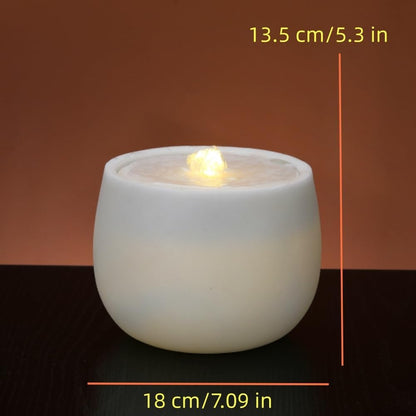 Tabletop Water Fountain - Desktop Waterfall Fountain Indoor Tabletop Humidifiers Home Decoration for Office, Living Room, or Bedroom