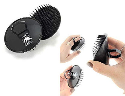 G.B.S Gents Dandruff Cleaning Scalp Brush 2 Pack – Silicone Shampoo Scrubber for Hair & Scalp Massage, Exfoliating Wet Dry Hair Care, Red