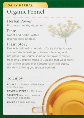 Traditional Medicinals Organic Fennel Tea, 16 Count