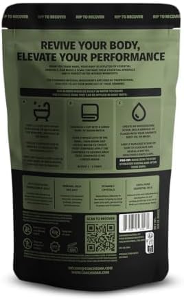 Coach Soak Recovery Bath Soak - Alternative to Epsom Salt Bath Soak - Fast-Absorbing Pure Magnesium Flakes & Dead Sea Salt with 21 Minerals, Bath Salts & Essential Oils - 3 lb, Calming Lavender