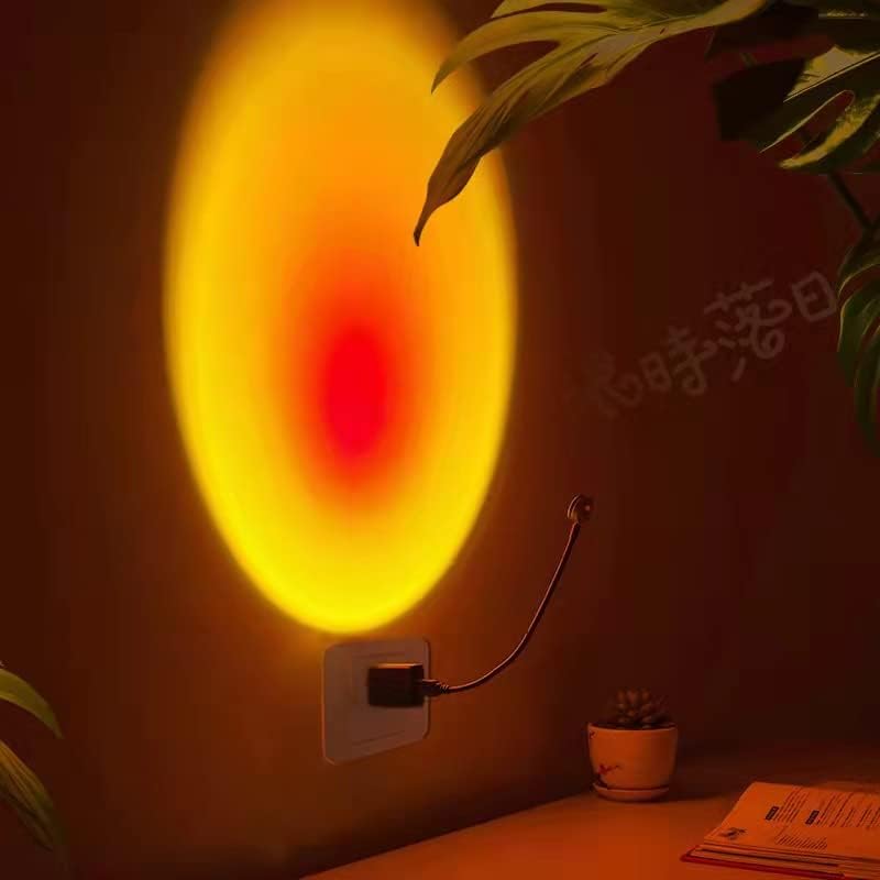 EIUY Sunset Lamp, Projector Sunset Light LED Projection Night Light 360 Degree Rotation Romantic Rainbow Light USB Charging for