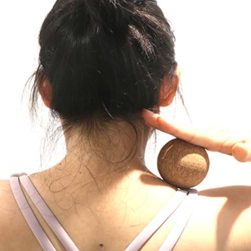 Cork Peanut Massage Ball, Lacrosse Ball Peanut Roller Massage for Rigger Point Therapy, Relax Muscles,Back Pain, Yoga & Posture Improvement