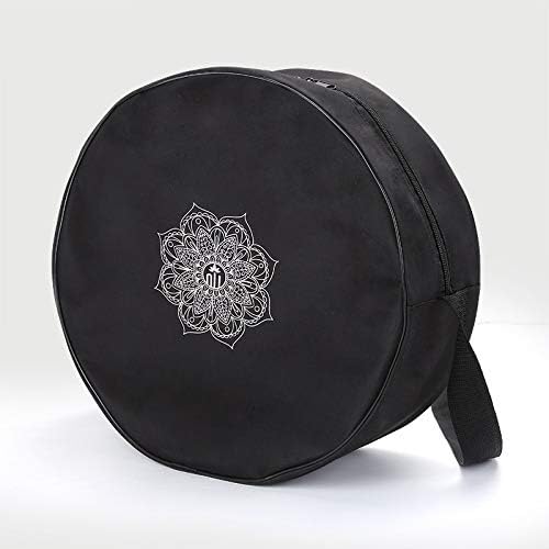 Yoga Wheel Bag Nylon Black Mandala Flower 36x14cm Yoga Bag for Yoga Wheel Capacity