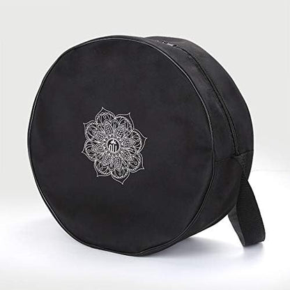 Yoga Wheel Bag Nylon Black Mandala Flower 36x14cm Yoga Bag for Yoga Wheel Capacity