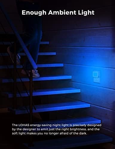 L LOHAS LED Night Lights Plug into Wall,[6-Pack] Plug in Night Light,Dusk to Dawn Sensor, 1800K Amber Light,0.3W Bright Nightlight Auto-On/Off for Adults Bedroom Bathroom Hallway Halloween