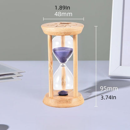 Mini Wooden Sand Timers,100% Bamboo Hourglass Sand Timers 1Min Sandglass Timer for Toothbrush Timer Games Classroom Home Office Cooking(Blue+1Min)