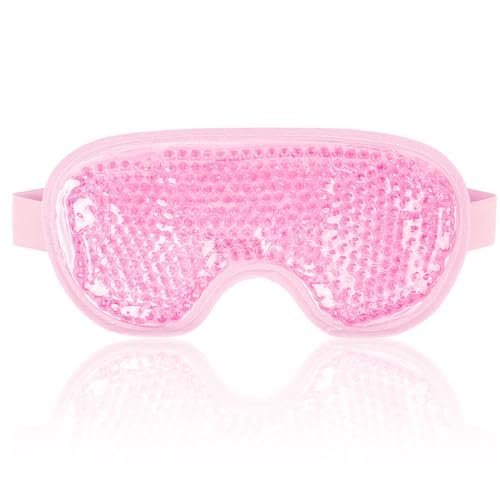 NEWGO Cooling Eye Mask for Puffy Eyes, Cold Eye Mask Eye Ice Pack for After Eyes Surgery, Tension Stress Relief, Itchy Eyes, Headaches, Dark Circles - Blue