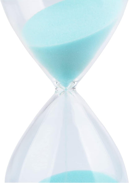 Hourglass, HoveBeaty Hand-Blown Sand Timer Set for Time Management 15 Minutes Durable Glass Construction (15 Min, Black)