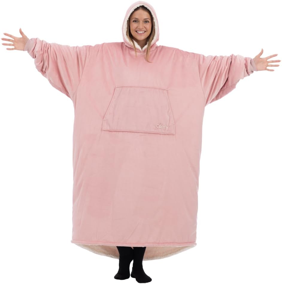 THE COMFY Original | From Shark Tank | Patented | Oversized Sherpa Wearable Blanket Hoodie| Gift for Women & Men | One Size