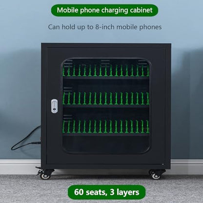Wall-Mounted Phone Locker Charging Station - Secure Device Storage with USB Charging for Schools, Churches, AirportsPublic Spaces,White-6Slots