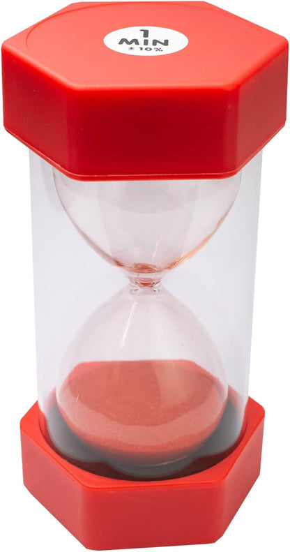 Sand Timer for Kids Set of 3 Small Colorful Hourglass Acrylic Covered Clock 1Min 2Min 5Min for Classroom, Home & Kids Room
