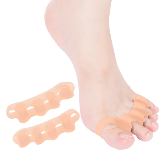 2PCS Toe Spacers for Women and Men, Toe Separators for Pedicure, Bunion Corrector, Hammer Toe Straightener, Plantar Fasciitis, Toe Spreaders for Foot Pain Relief and Foot Health. (2, Black)