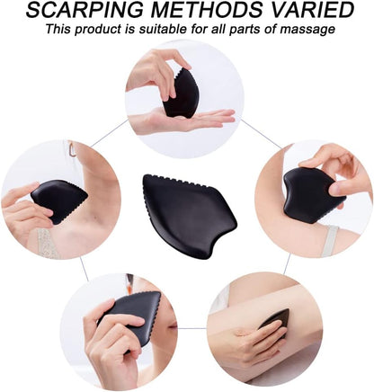 Gua Sha Facial Massage Tools, BianStone Traditional Face & Body Massage Tool, Lymphatic Drainage Face Sculpting Tool, The Newly Upgraded Unique Tooth Edge
