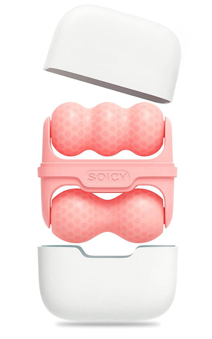 Ice Roller Double Ended, Ice Roller for Face & Eye Puffiness Relief, Ice Face Roller Massager for Migraine Pain, 2 in 1 Facial Ice Roller Skin Care Tool for Whole Body Minor Injury Cold Compress