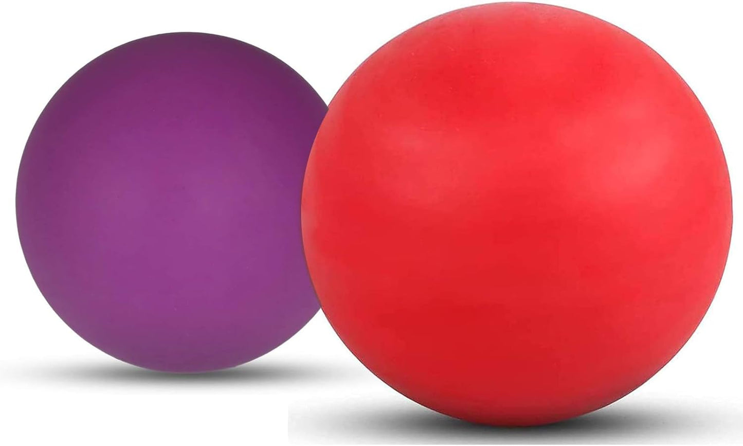 WOVTE Massage Lacrosse Ball for Sore Muscles, Shoulders, Neck, Back, Foot, Body, Deep Tissue, Trigger Point, Muscle Knots, Yoga and Myofascial Release (Blue)