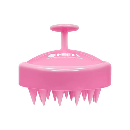 HEETA Scalp Massager Hair Growth, Soft Silicone Scalp Scrubber Shampoo Brush for Exfoliation, Dandruff Removal Head Massage Stress Relax, Wet & Dry Use for Thick Thin Curly Hair Care, Black
