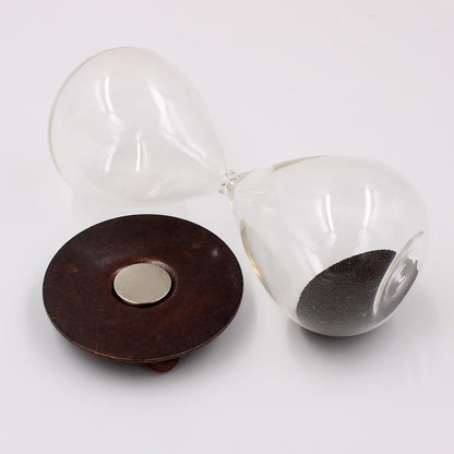 Magnetic Hourglass Decorative Sand Timer for Desk Decoration | Iron base with magnet