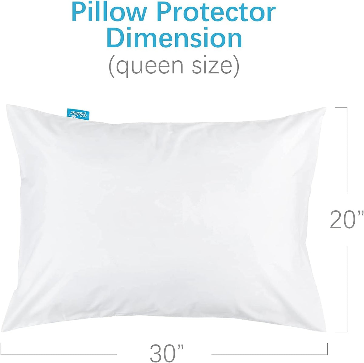 Pillow Protectors Waterproof 2-Pack, Standard Size with Zipper