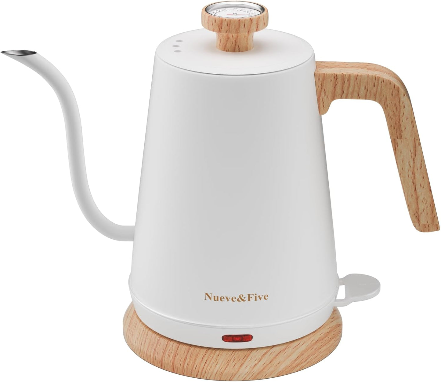 Nueve&Five Gooseneck Electric Kettle with Thermometer, Copper Tea Kettle with Auto Shut-Off,1000W Hot Water Kettle Electric of Stainless Steel,Electric Kettles for,Coffee & Tea
