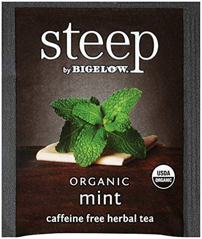 steep by Bigelow Organic Rooibos Hibiscus Herbal Tea, Caffeine Free, 20 Count (Pack of 6), 120 Total Tea Bags