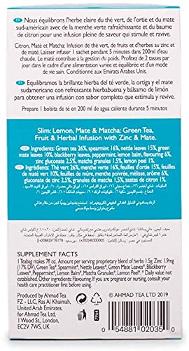 Ahmad Tea Herbal Tea, Camomile, Honey, & Lavender 'Sleep' Natural Benefits Teabags, 20 ct (Pack of 1) - Decaffeinated & Sugar-Free