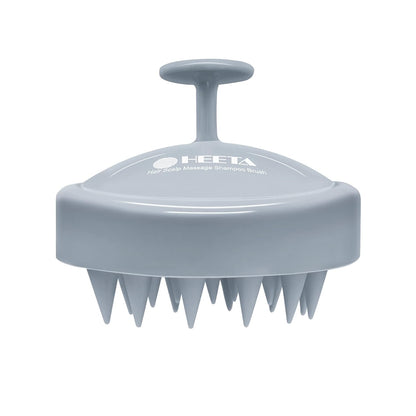HEETA Scalp Massager Hair Growth, Soft Silicone Scalp Scrubber Shampoo Brush for Exfoliation, Dandruff Removal Head Massage Stress Relax, Wet & Dry Use for Thick Thin Curly Hair Care, Black