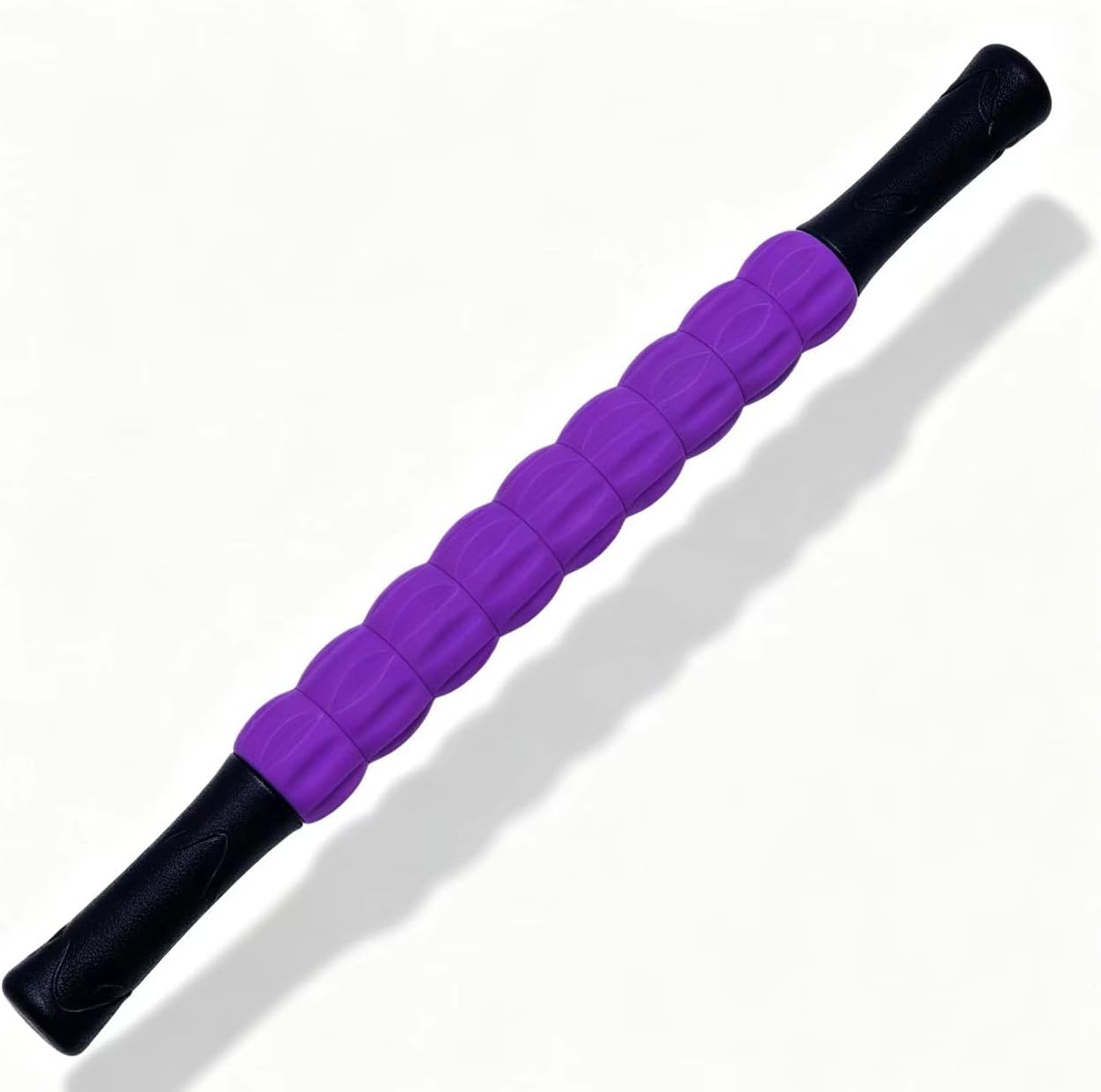 Muscle Roller Stick - A Full-Body Massage Roller that Can Relieve Muscle Soreness, Cramps and Tension After Exercise. It is a Handheld Physical Therapy and Recovery Tool（Black and Purple）