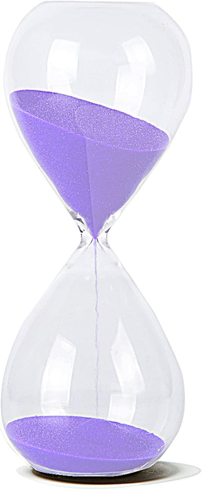 Hourglass, HoveBeaty Hand-Blown Sand Timer Set for Time Management 15 Minutes Durable Glass Construction (15 Min, Black)