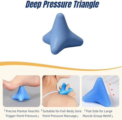 Foot Massage Ball & Foot Roller 3-in-1 Set, Plantar Fasciitis Relief, Portable Dual-Roller Massager, Stimulates & Activates Plantar Nerves, Relieves Foot Pain and Soreness, Improves Blood Circulation