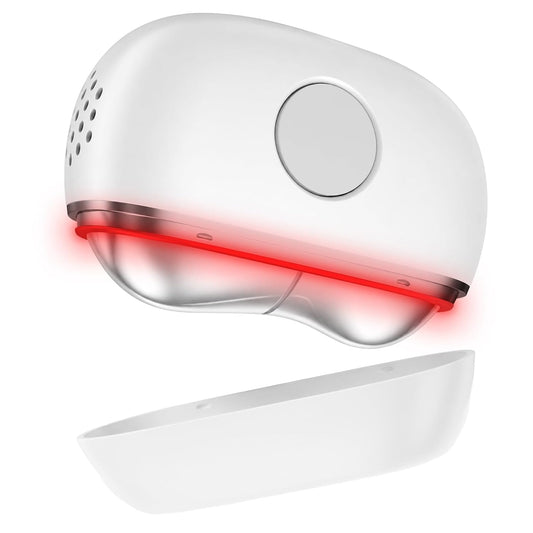 Dopsikn Red Light Therapy for Face and Neck, 7 Color Gua Sha Facial Massager with Hot & Cold Modes, Vibration Face Depuffer Tool for Contouring, Lifting, Gifts for Women & Men (White)