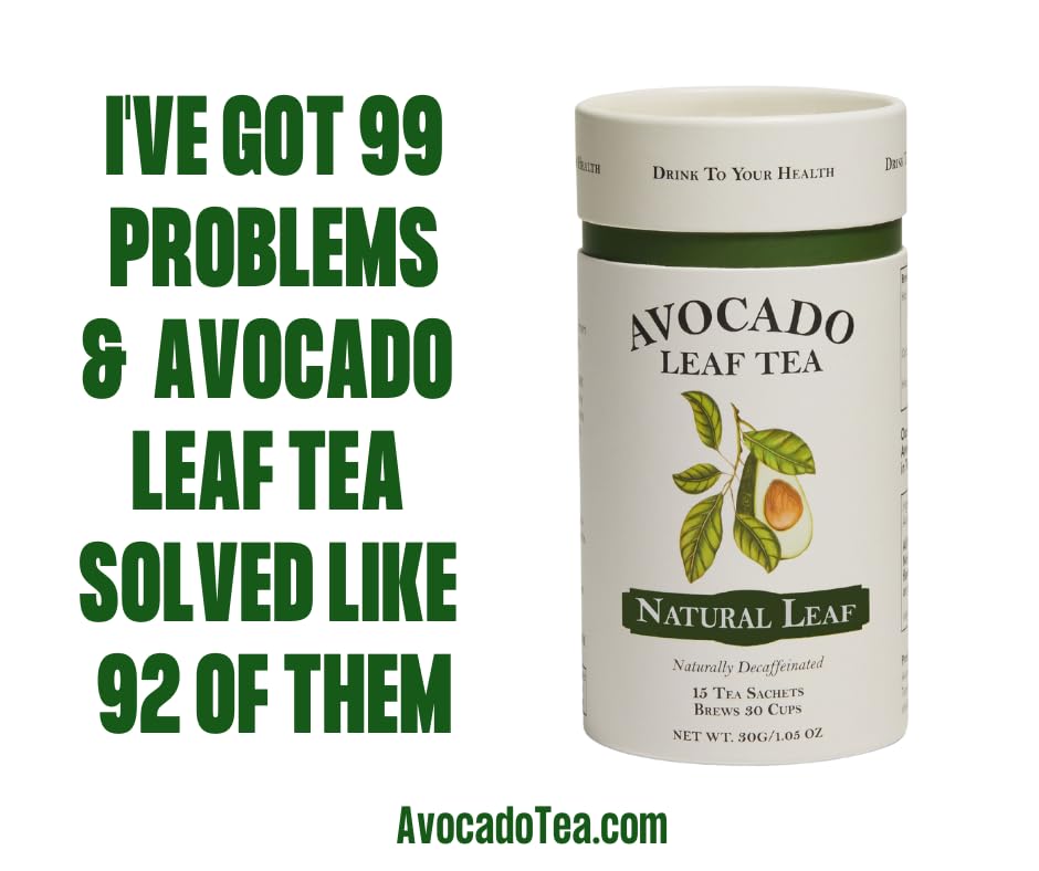 Avocado Leaf Tea Sampler Set | 4 Sachets - 8 Full Flavored Cups | Caffeine Free | Cold Brew or Hot Tea | Healthy Tea | Gift Tea Set | Immune Booster | Assorted Teas