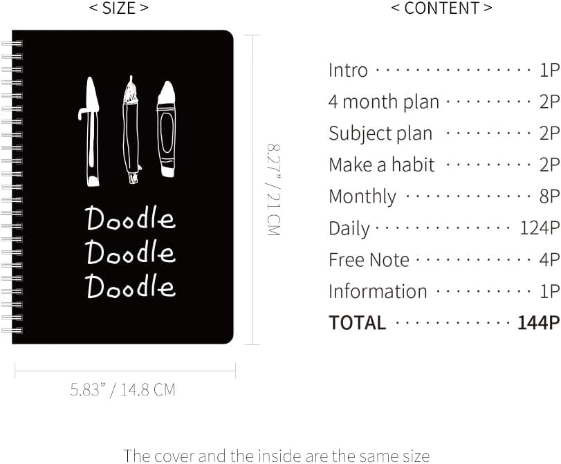 Monolike Basic B5 Monthly + Weekly Planner pad, A SET - Academic Planner, Weekly & Monthly Planner, To-do list, Note pad, Scheduler
