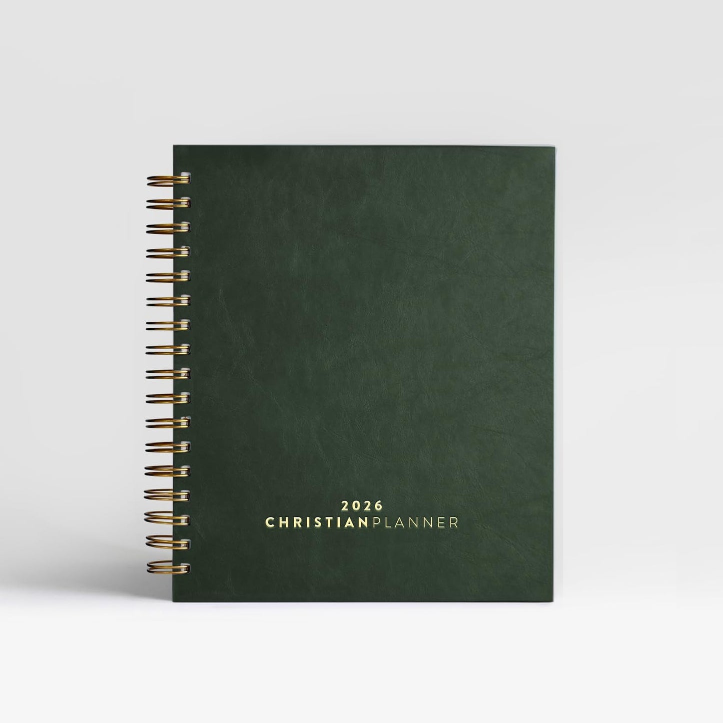Christian Planner 2026 Daily Planner - Faith Based Monthly and Weekly Planner, Vision Board, and Habit Tracker - 2026 Calendar, Personal Organizer and Devotional Journal (Spiral, Pine)