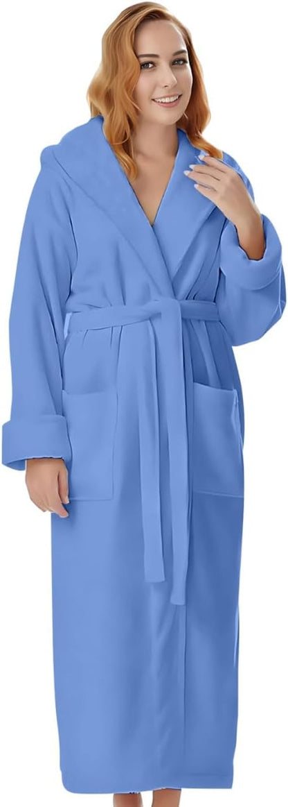 KAHAF COLLECTION Cotton Terry Robes for Women and Men, Terry Shawl Collar Bathrobe, ONE SIZE - UNISEX Men & Women Spa Robe