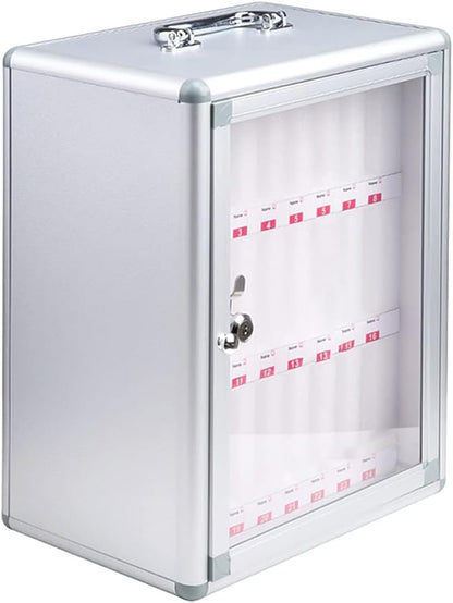 Wall-Mounted Aluminum Alloy Mobile Phone Charging Station & Storage Cabinet Numbered Lockable Cell Phone Storage Box Secure for Schools Offices Events,One Colour,60-One Colour-12