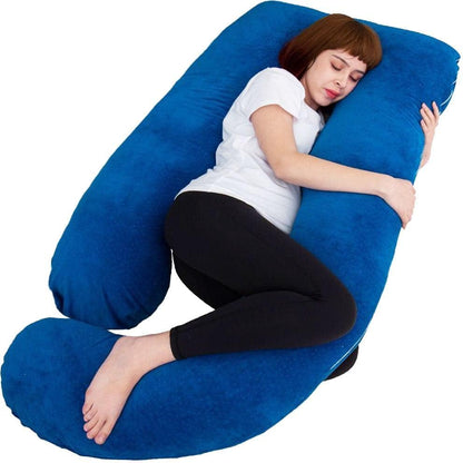 60 Inch Pregnancy Pillow for Sleeping, Extra Large U Shaped Body Pillow, Maternity Pillow for Pregnant Women with Velvet Cover (Dark Grey)