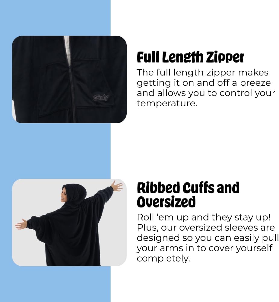 THE COMFY Original | From Shark Tank | Patented | Oversized Sherpa Wearable Blanket Hoodie| Gift for Women & Men | One Size