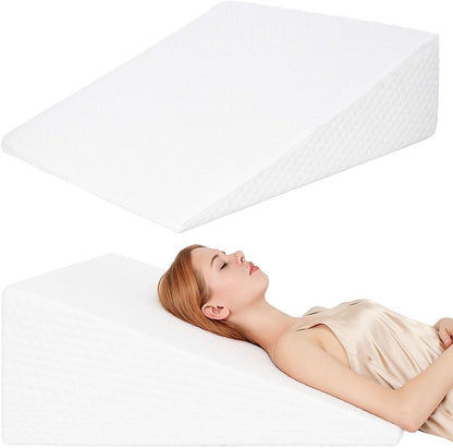 VADSBO Wedge Pillow, Bed Wedge Pillows for Sleeping, Snoring, Back Support, After Surgery, Foam Triangle Pillow, Removable Washable Cover (Gray, 5in)